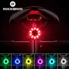 ROCKBROS задний фонарь для велосипеда с возможностью светильник зарядка через USB Безопасность Предупреждение Велоспорт светильник красочные задний фонарь для велосипеда с возможностью светильник велосипед задний светильник велосипед аксессуары