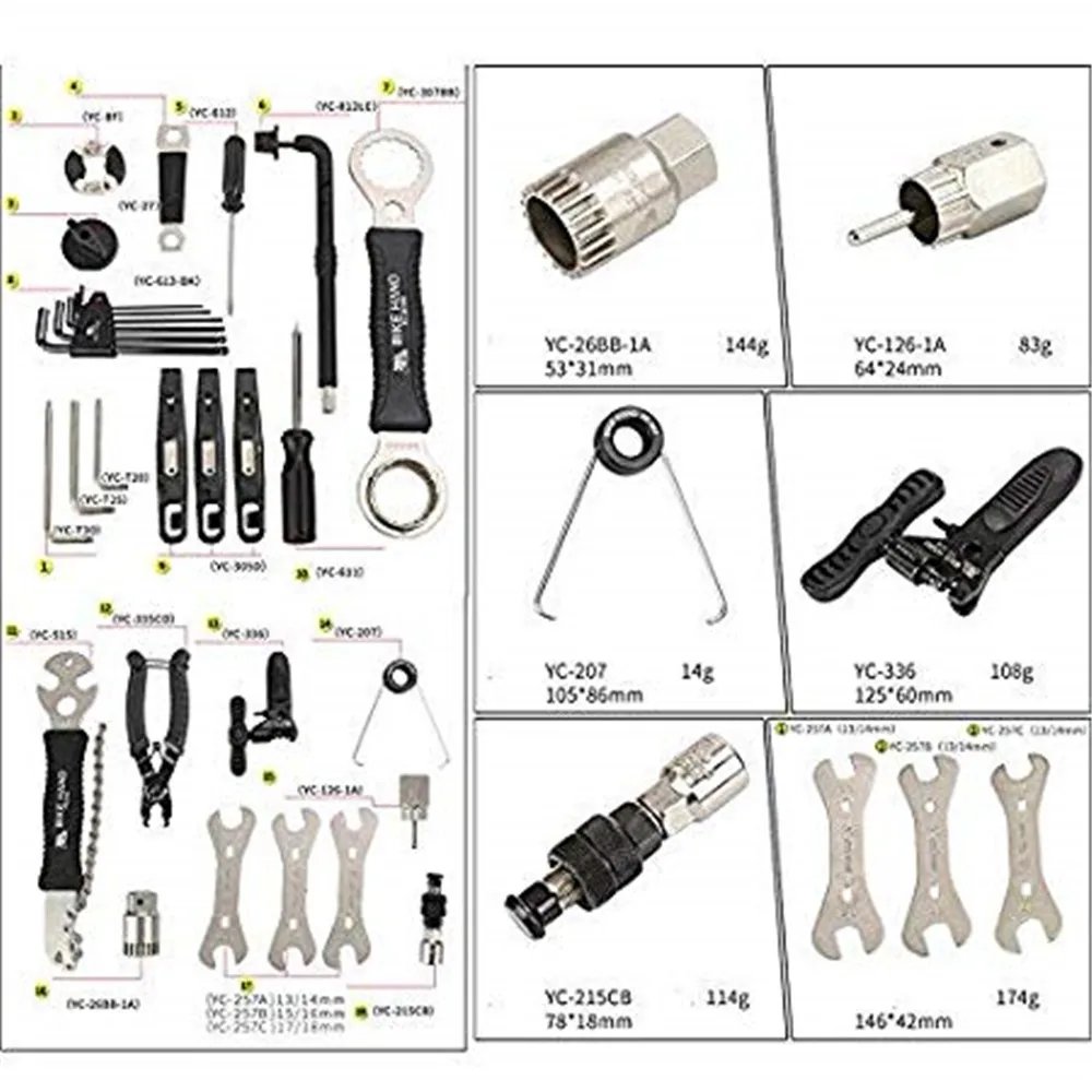 Набор инструментов для ремонта велосипедов 18 в 1 набор шин MTB с шестигранной