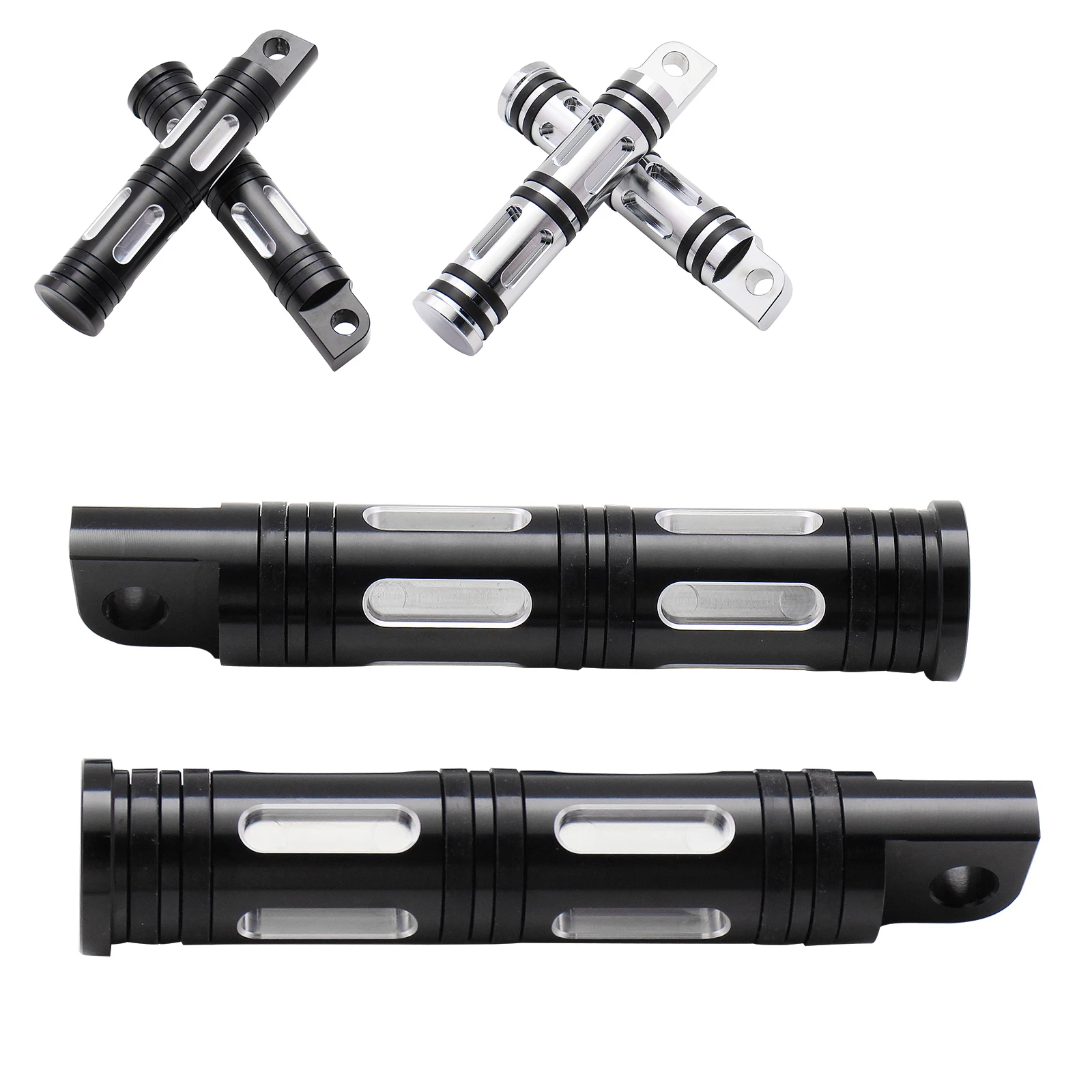 

Foot Pegs Motorcycle Male Mount-Style Rear Footpeg Supports For Models With Harley Dyna Sportster XL883 1200 Aluminum