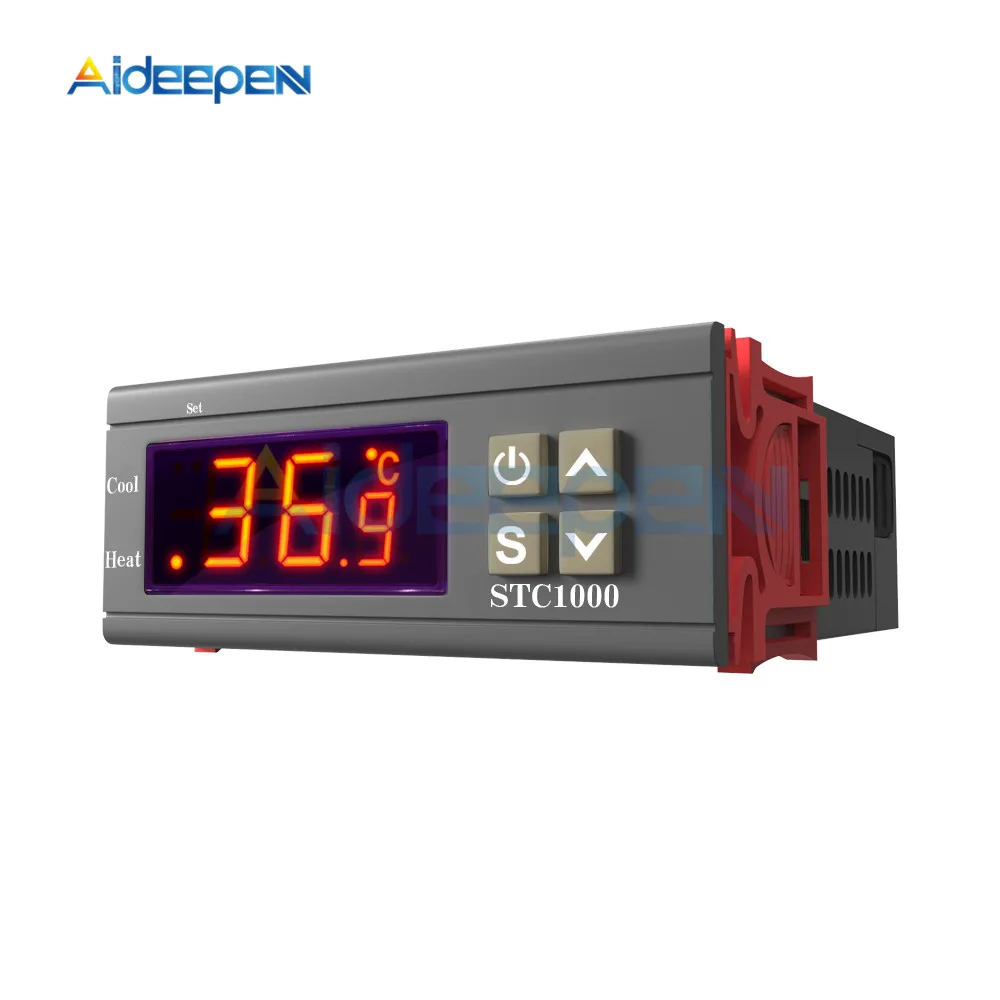 DST1000 STC-1000 12 В 24 в 110 В 220 В светодиодный цифровой регулятор температуры инкубатор терморегулятор Термостат с нагревателем охладитель