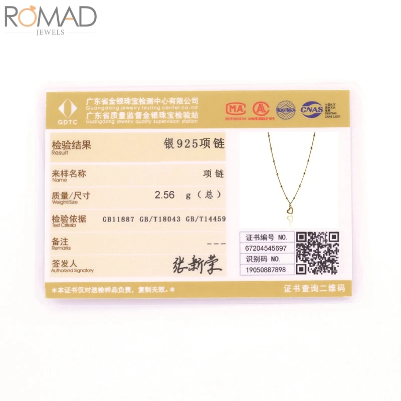 

ROMAD S925 Sterling Silver Collares Necklace Women Love Heart Five-pointed Star Kpop Chain Necklaces For Women Luxury Jewelry