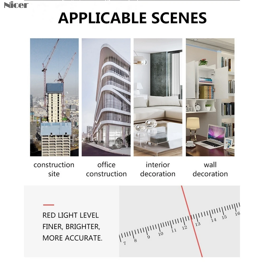 

5 Line 6 Points Red/Green Laser Level Self-leveling Horizontal&Vertical 360 Degree Adjustment Higher Visibility Nivel Laser