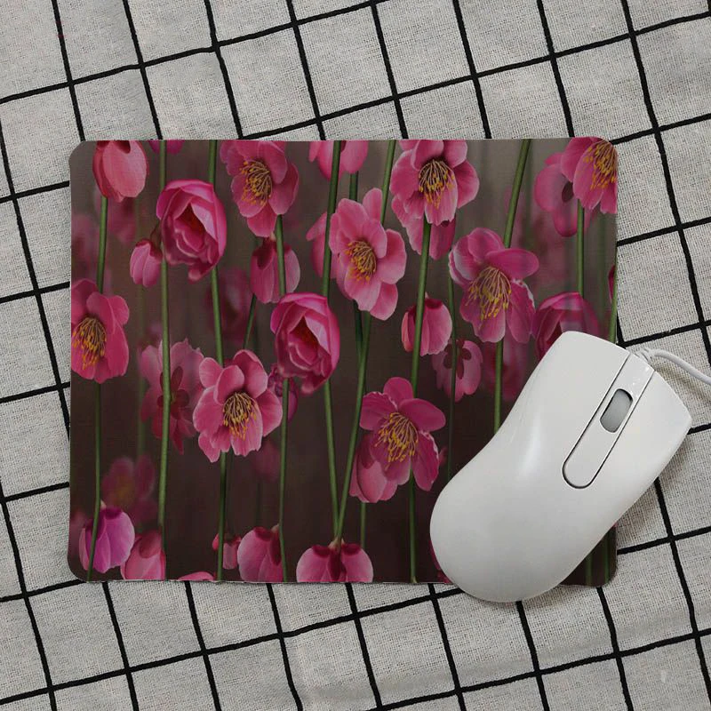 

Подвесной Цветок Розовые Фиолетовые обои для ноутбука Аниме Коврик для мыши мягкий резиновый профессиональный игровой телефон
