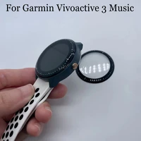easy to install clear full cover screen protector scratch proof protective film 3d curved edge film for garmin vivoactive3 music