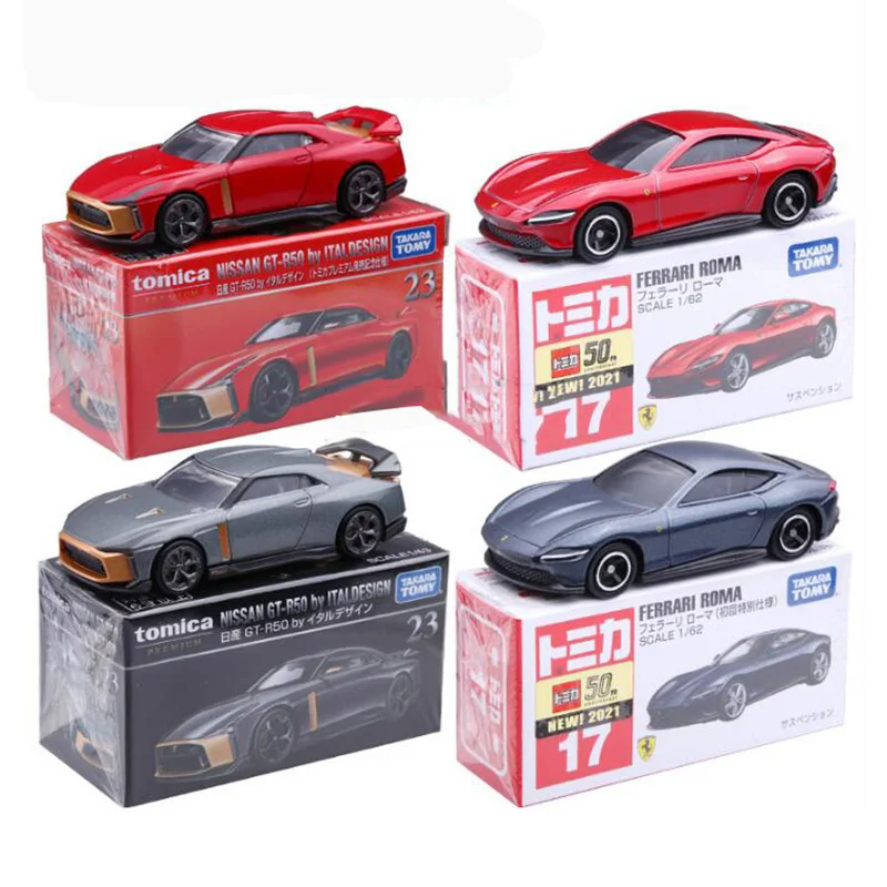 

Takara Tomy Tomica Alloy Car Model Ferrari Roma Black Box TP23 Nissan GTR Commemorative Edition Boys Toys Christmas Gifts