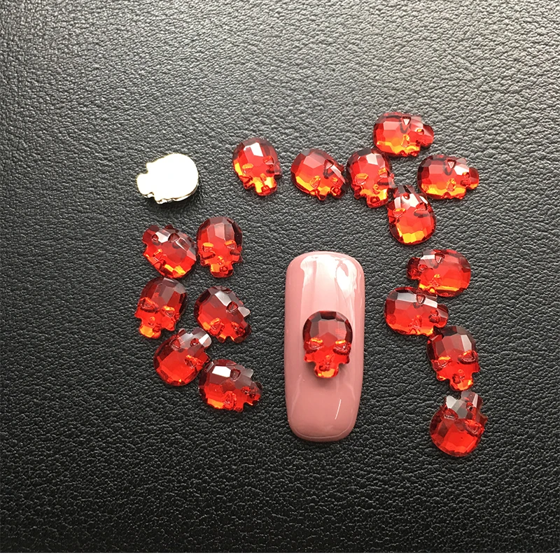 

New Year Chinese Red Flat Rhinestone Big Red Nail Sticker Nail Sticker Drill Diy Jewelry New Year A Decoration3