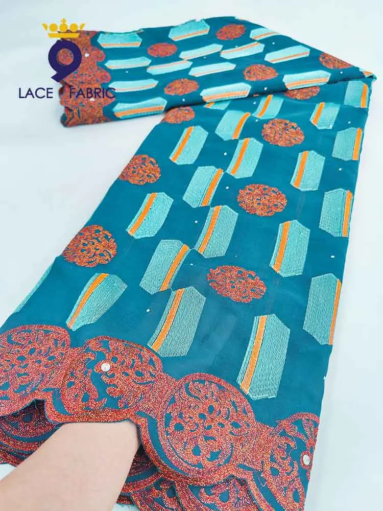 

Fashion African Swiss Voile Lace Fabric Ankara 100% Cotton Embroidery For DIY Wedding Party Sewing Dresses Dry Laces Materials