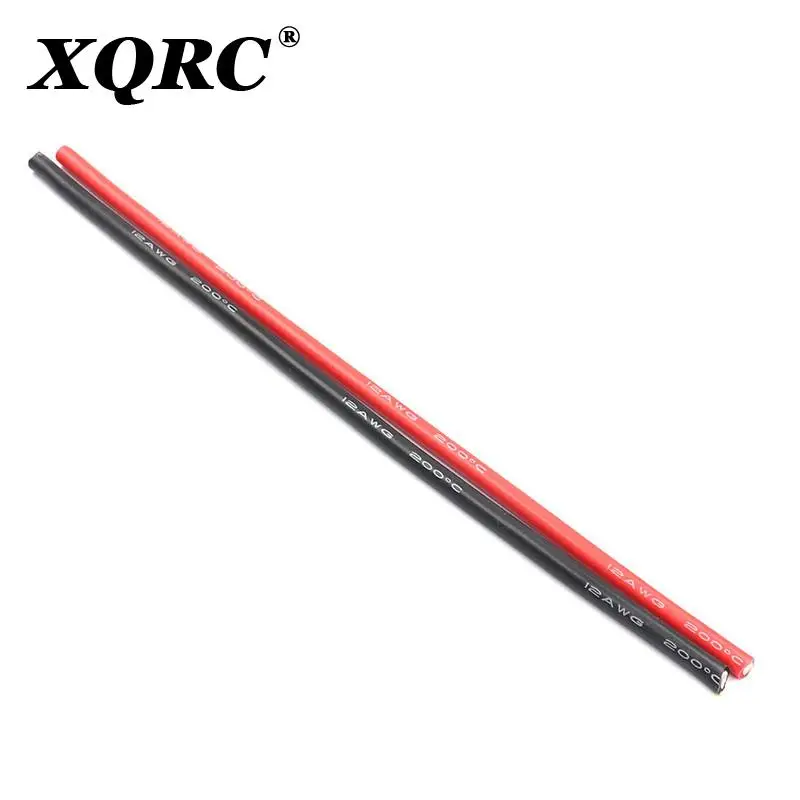 

XQRC 10meter/lot High Quality 5m red and 5m black color wire silicone 10 12 14 AWG silicone cable car accessories