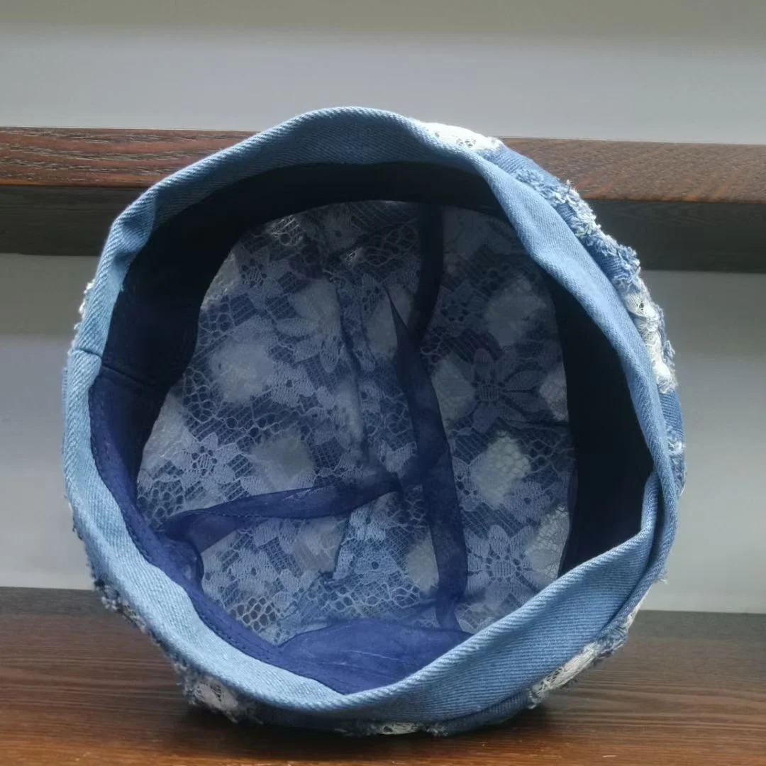 

202101-YY new spring Japanese style Lace Wear out Denim lady beret hat women Leisure painter hat