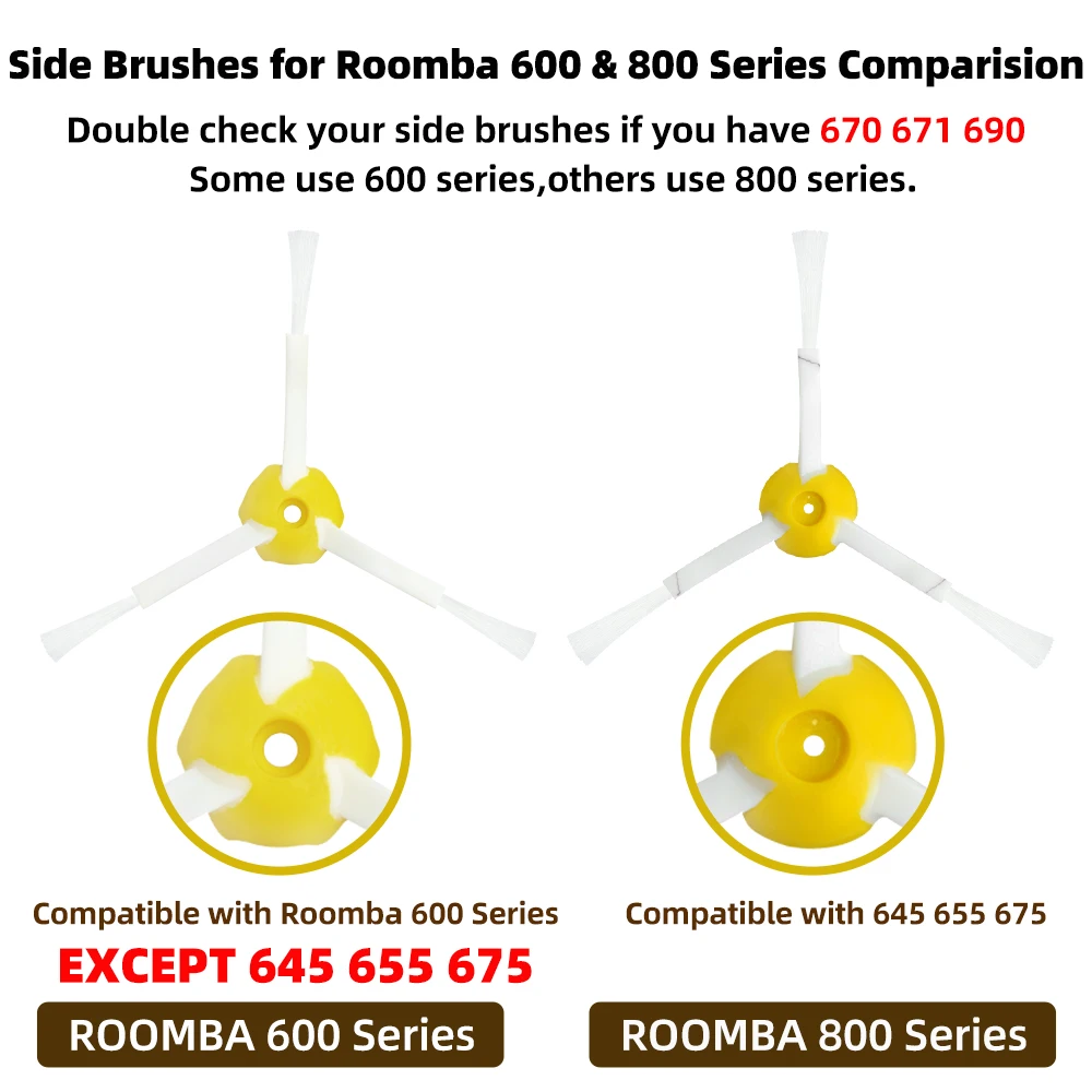 IRobot Roomba 600 605 610 614 616 620 660 630 651 650 670 690 680 Hepa фильтр основная боковая щетка запчасти