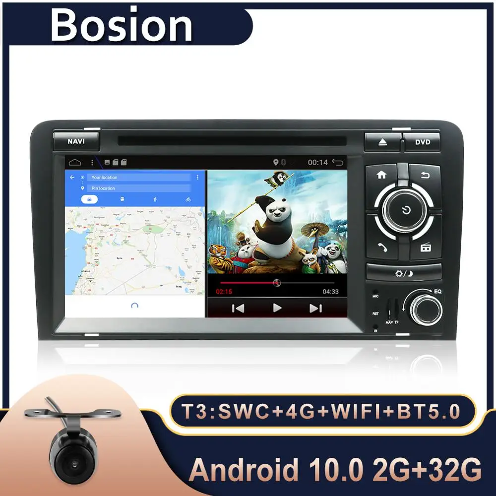 Автомагнитола Bosion 7 дюймов HD 2 Din Android 10 0 четырехъядерный DVD плеер мультимедийный GPS