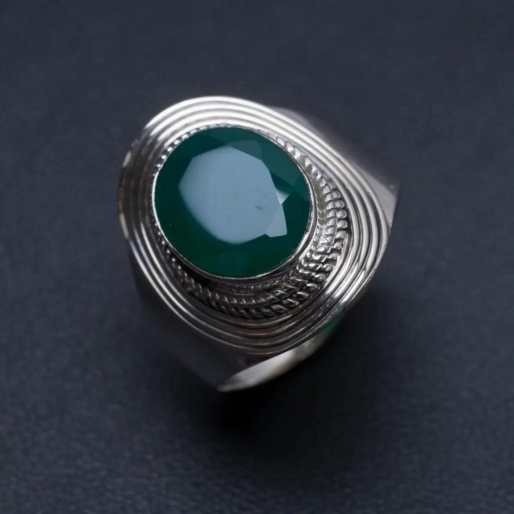 Натуральное кольцо из стерлингового серебра 925 пробы ручной работы американский