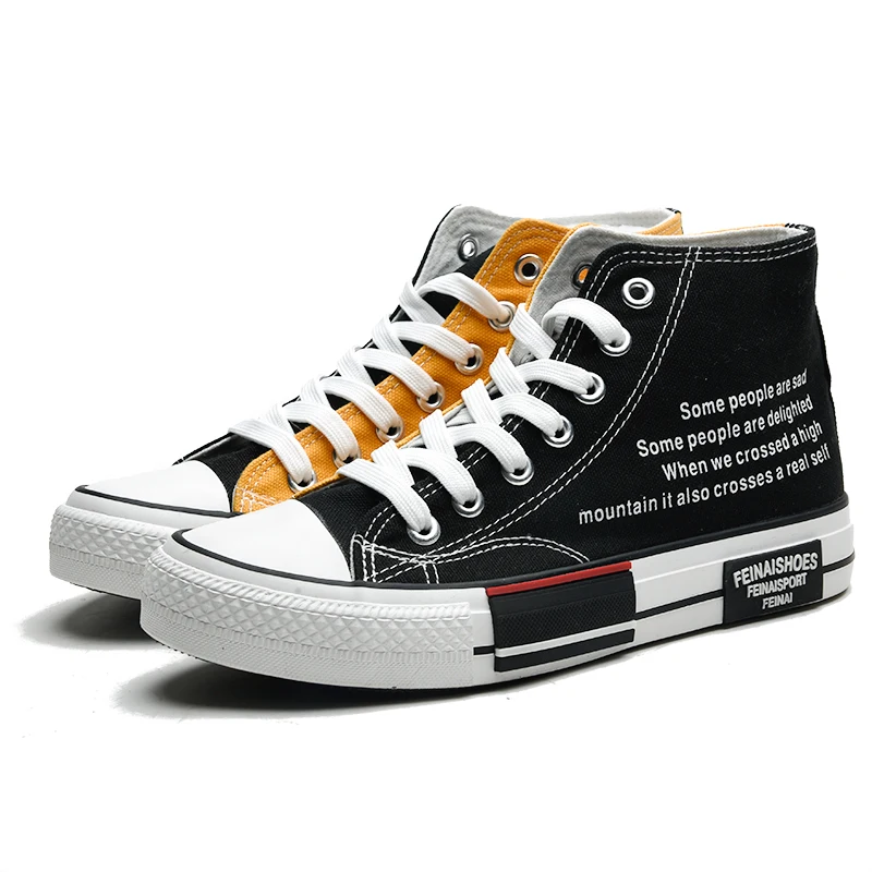 

Sports Shoes Wild Casual Shoes Comfortable Vulcanized Shoes Mens High Top Skateboarding Shoes Tai Chi Yin Yang Men Shoes Trend