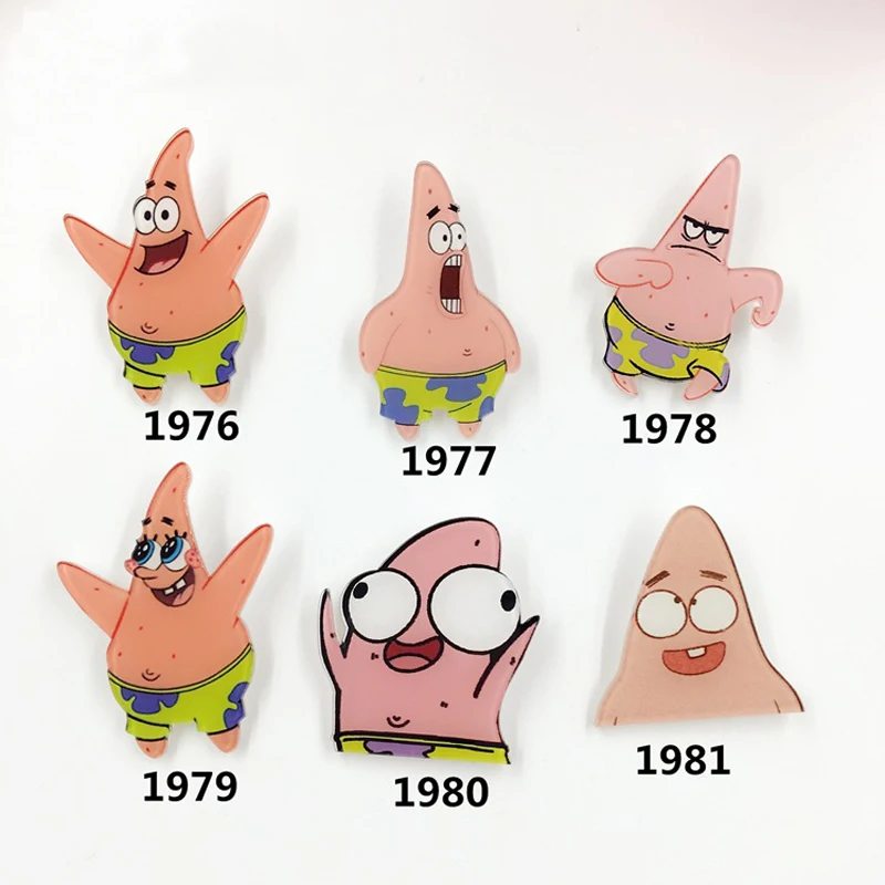 1 шт. акриловая брошь в виде мультяшного аниме губки боба патрика броши для