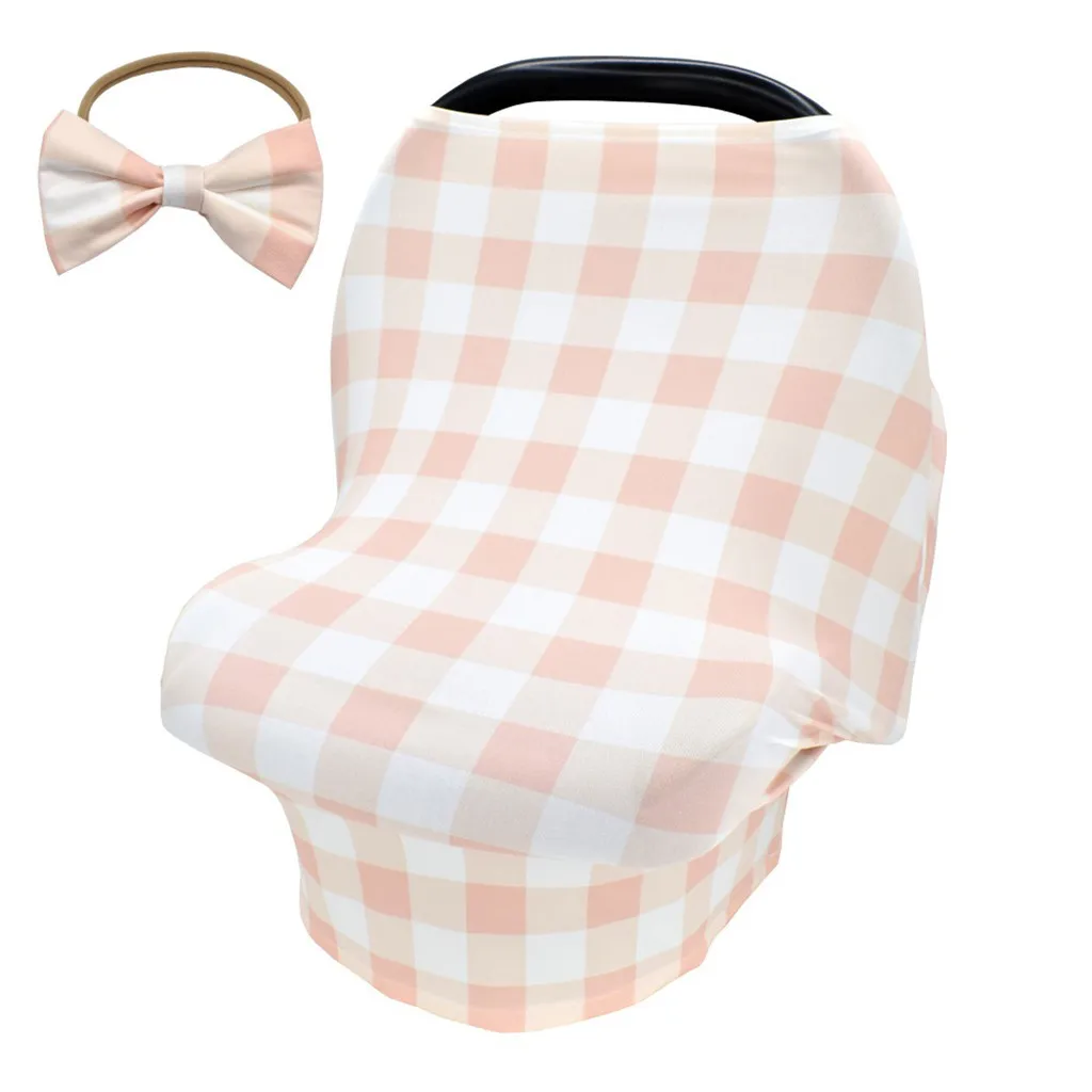 

All-in-1 Nursing Breastfeeding Cover Stretchy Car Seat Cover Baby Carseat Canopy Breast Feeding Scarf Nursing Covers