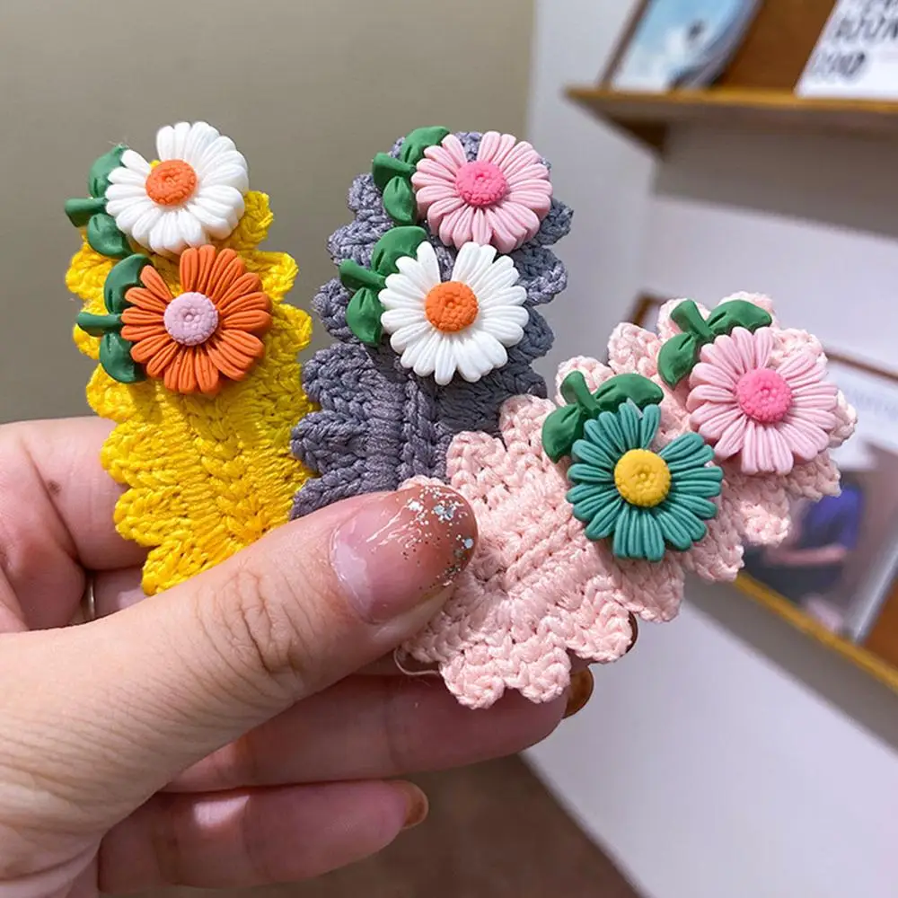 1 шт. милые шерстяные вязанные заколки для волос ручной работы с маленькими