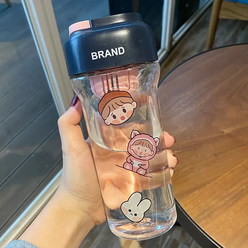 

High value plastic water cup women's simple tea separate tea cup summer student portable large capacity cup