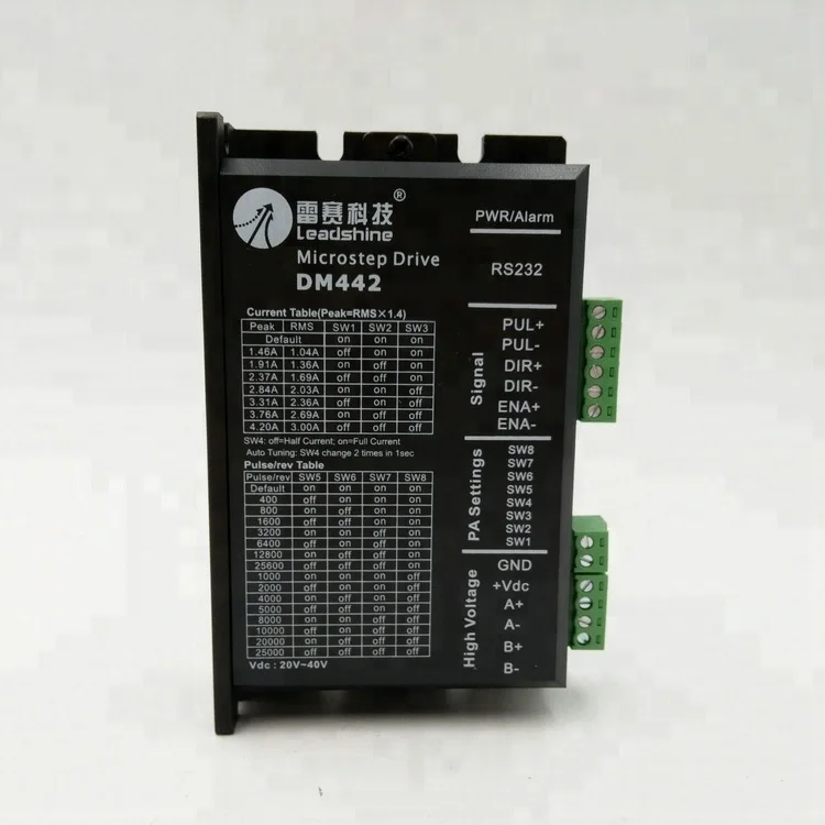 

Leadshine DM442 2-phase Stepper Motor Drive 4.2A 18~36 VDC Stepper Drive Laser Machine CNC Router parts