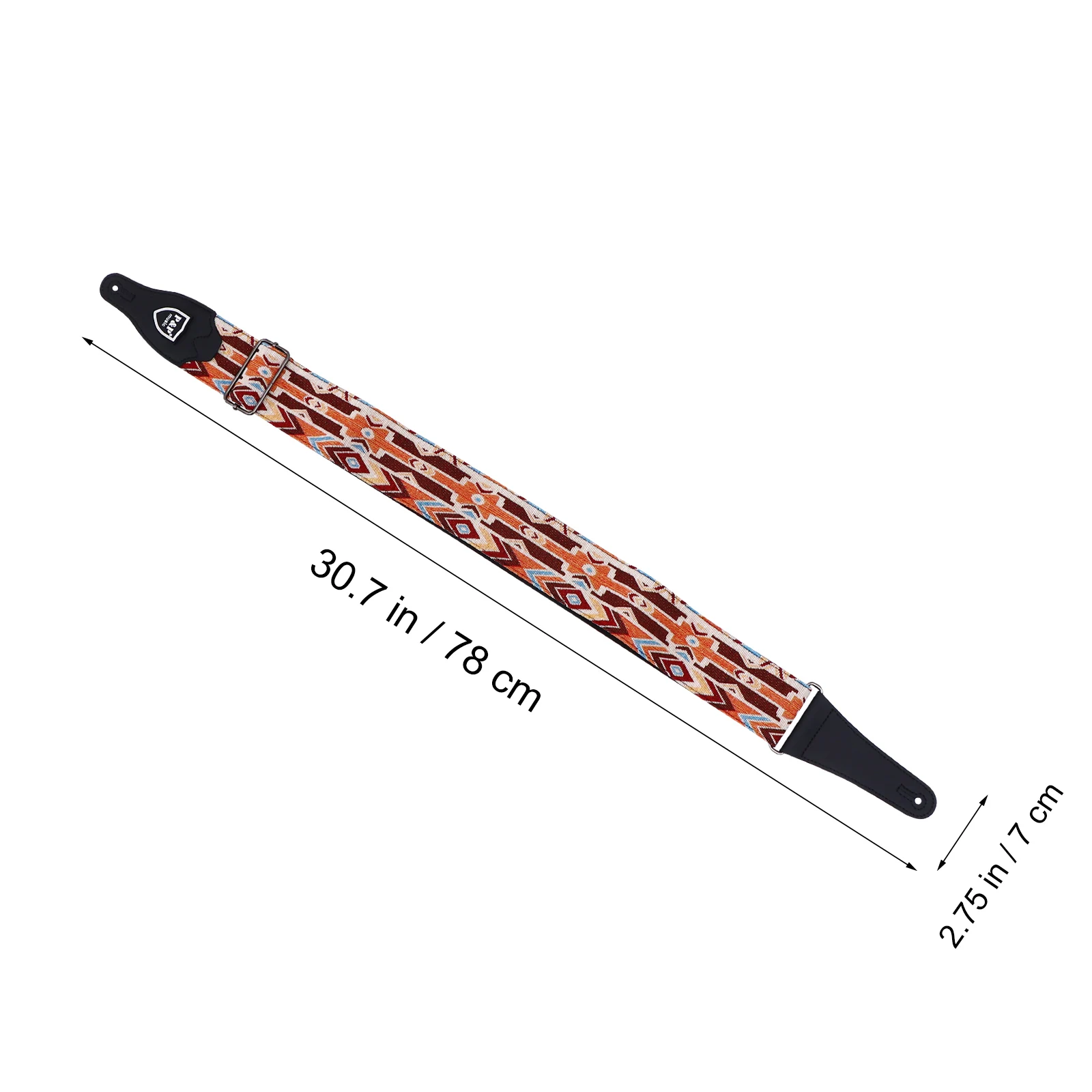 

Embroidery Guitar Strap for Acoustic Electric Guitar and Bass Multi-Color Guitar Belt Adjustable Colorful Printing Cotton Straps