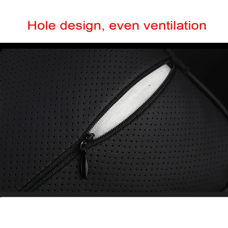 Черный 2 шт натуральная кожа подушка для сиденья автомобиля подголовник шеи