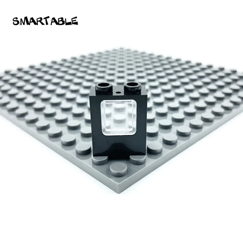 Умная оконная рама 1x2x2 со стеклянными элементами MOC, строительные блоки, игрушки для детей, совместимы со всеми брендами 4862+ 60032 город, 40 шт./лот - Цвет: Black with White