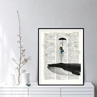 Картина на холсте Алиса в небе с зонтом Кит