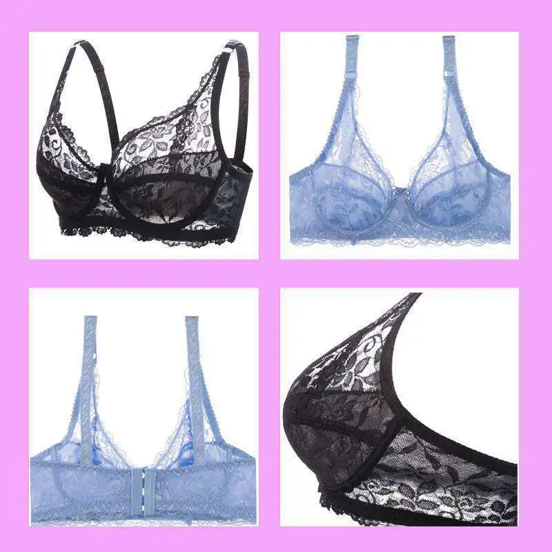 

Plus Size Push Up Bra Sexy Embroidery Lace Bras Intimate Brassiere Underwire Bralette For Women Underwear Lingerie