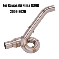 for kawasaki ninja zx10r 2008 2020 exhaust system elbow link pipe middle mid tube escape connecting section slip on motorcycle
