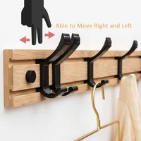 hot sale nordic wood coat rack key holder clothes hangers simple hook wall shelf home decorative bedroom furniture