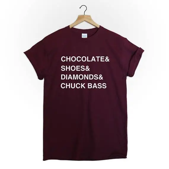 Chocolate and shoes diamonds chuck bass gossip girlstv series ed westwick /chuck tshirt shirt tee top cute tumblr-F075 | Женская одежда
