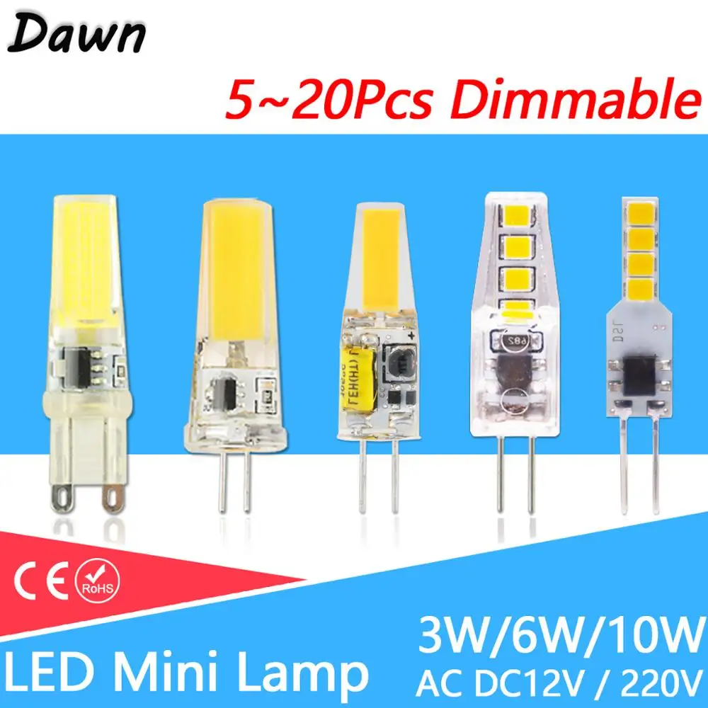 

G9 светильник светодиодный лампы g4 12V 220V затемнения удара светодиодный G4 G9 3 Вт, 6 Вт, 9 Вт cob SMD светодиодный светильник ing заменить галогенные Т...