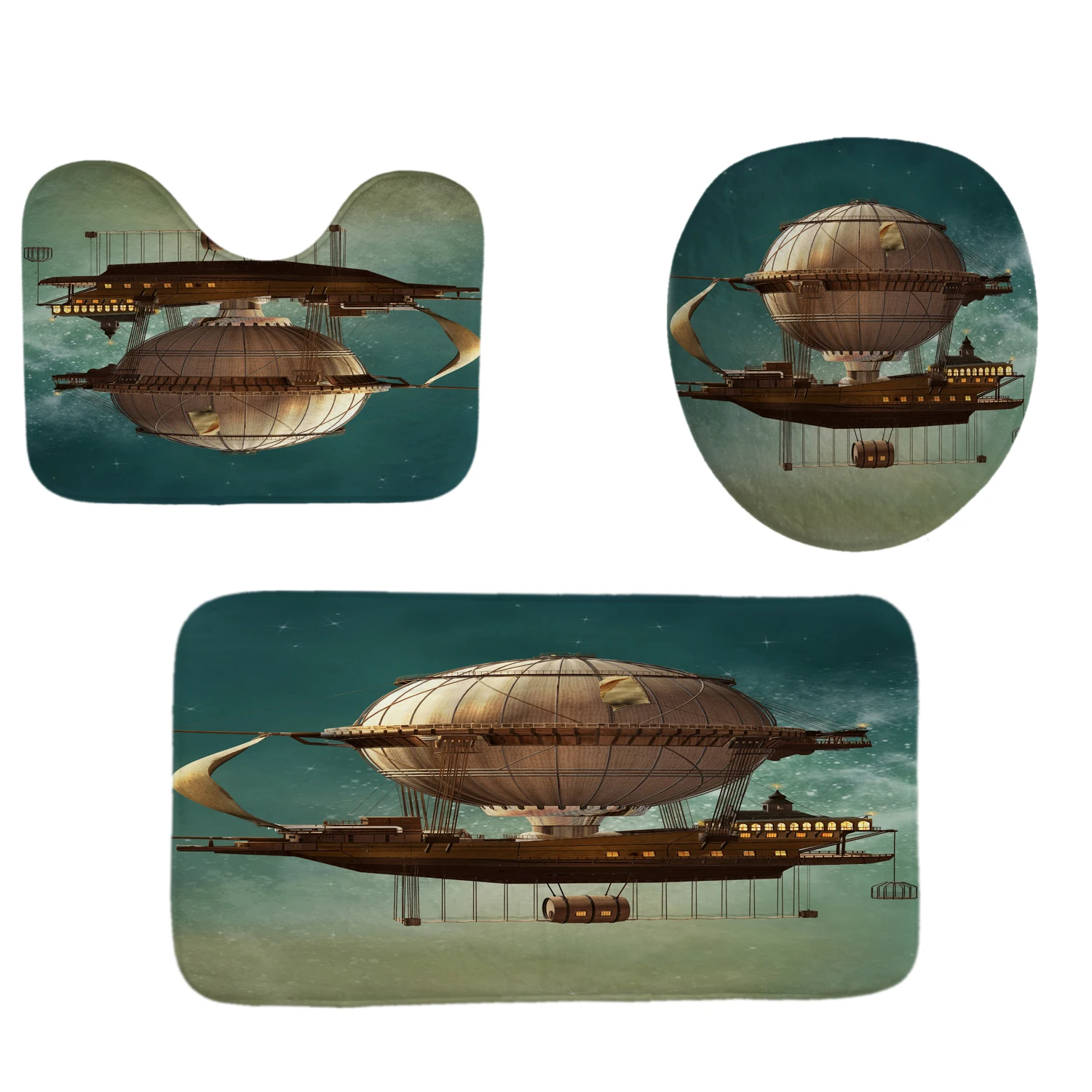 Воздушные шары воздушный корабль космический занавеска для душа из полиэстера