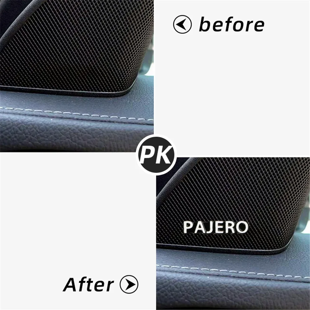 10pcs 3D aluminum speaker stereo badge emblem Sticker for Mitsubishi Pajero Montero MK2 V31 V32 V33 V43 V45 Car Styling | Автомобили и