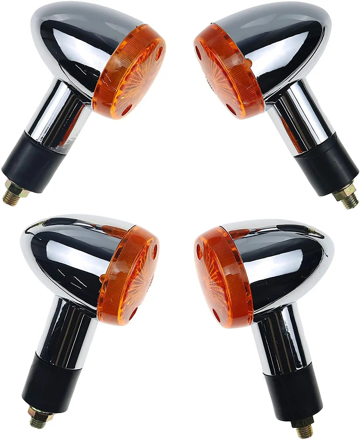 Мотоциклетные Ретро 10 мм поворотники светильник лампа индикатора для Cruiser Cafe Racer