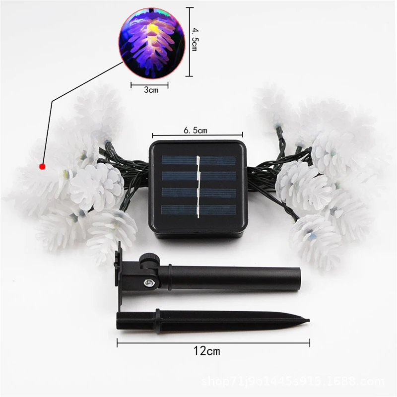 

Solar Christmas Tree Pine Cones LED String Lights Fairy Lights Indoor Outdoor Decoration For Xmas Party Wedding Garden Home