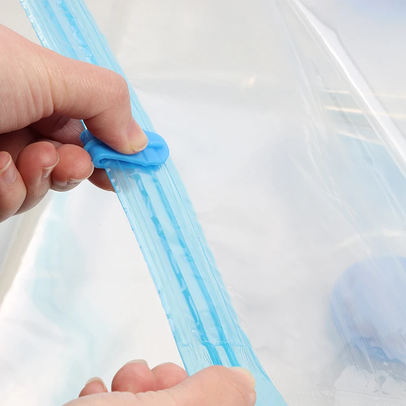 

Home Convenient Vacuum Bag for Clothes Storage Bag With Flap Transparent Foldable Compressed Organizer Saving Seal Packet