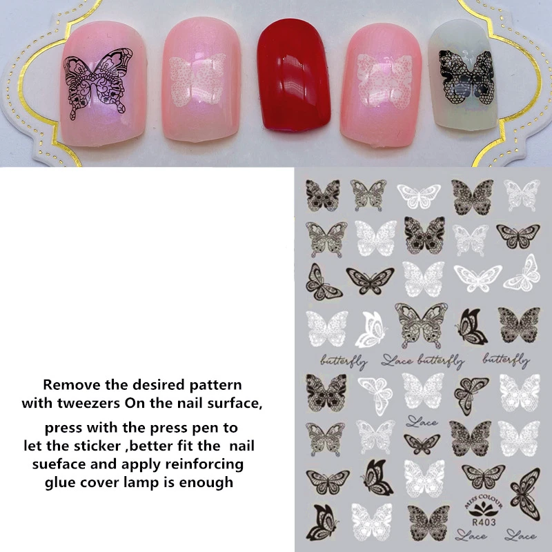 

2021 New Big Red Gold Nail Decals Human Face Rose Flower Personality Letter 3D Sticker Full Wrap Slider Nail Art Decoration