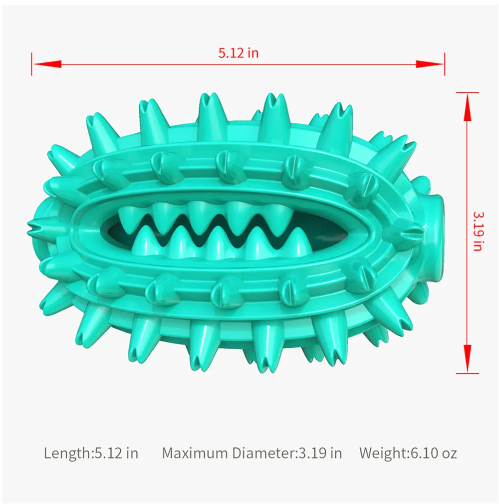 

Pet Teeth Cleaning Supplies Dog Training Aids French Bulldog Rubber Dog Chew Ball Wholesale Dog Toys Popular Toys for Puppies