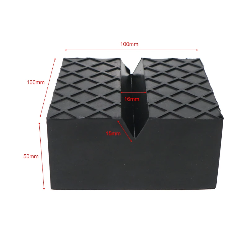 

1pcs Car Jack Pad Anti-slip 10cm Jacking Lifting Car Rubber Pad Slotted Frame Rail Floor Jack Guard Adapter Auto Car Repair Tool