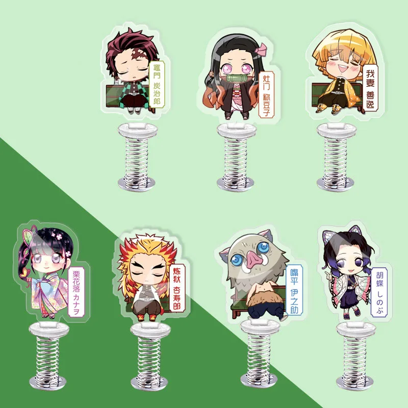 

1 шт. новый аниме Demon Slayer: Kimetsu No Yaiba Shake Stand модель тарелка Настольный Декор встряхивание акриловые фанаты подарки Фигурки игрушки