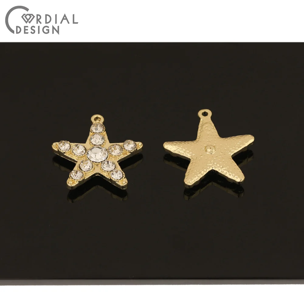 

Cordial Design 50Pcs 24*26MM Jewelry Accessories/Rhinestone Pendant/Star Shapes/Jewelry Findings & Components/DIY Making/Charms