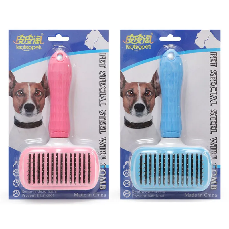 

Pet Comb Brush Removal Comb Grooming Cats Hair Remove Selfcleaning Flea Comb for Dogs Grooming Toll Automatic Hair Brush Trimmer