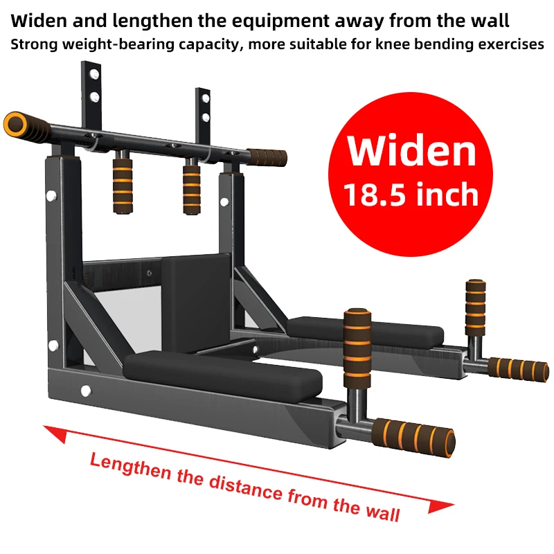 

Wall Mounted Chin Up Pull Up Bar Mounted Home Gym Pull Up Training Bar Fitness Workout Equipment Heavy Duty Horizontal bar