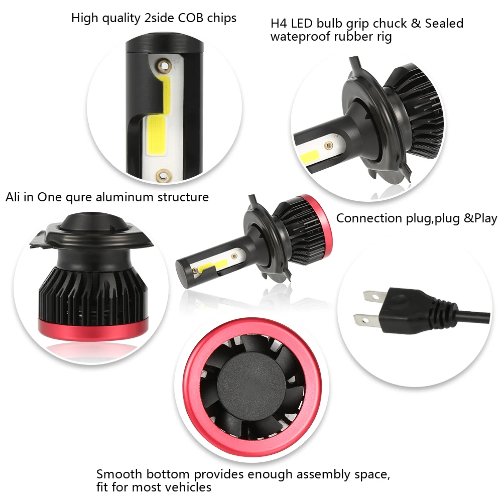 DDAI h7 светодиодный светильник h1 для автомобилей canbus лампада hb3 9005 hb4 9006 h4 h3