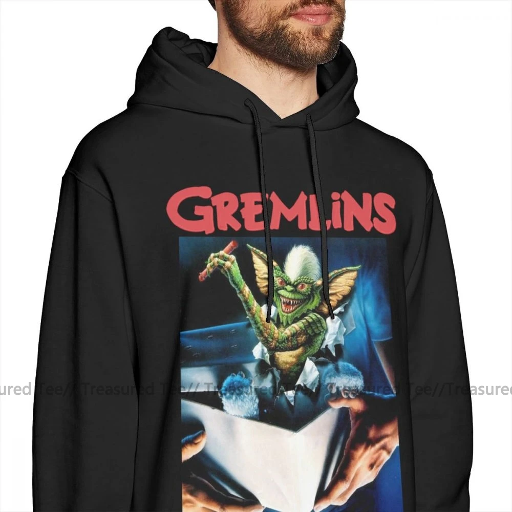 Gremlins Толстовка Gremlins толстовки хлопок серый пуловер Толстовка Зимняя с длинным рукавом Мужская свободная Мода Большие толстовки