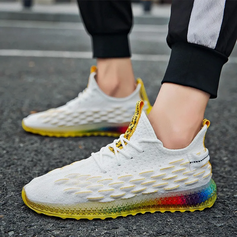 Дышащие мужские туфли из сетчатого материала повседневные кроссовки для бега