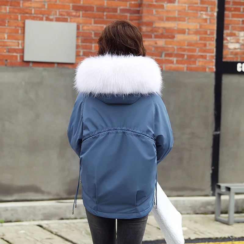 Женская зимняя куртка с капюшоном короткая стильная женская шерстяной