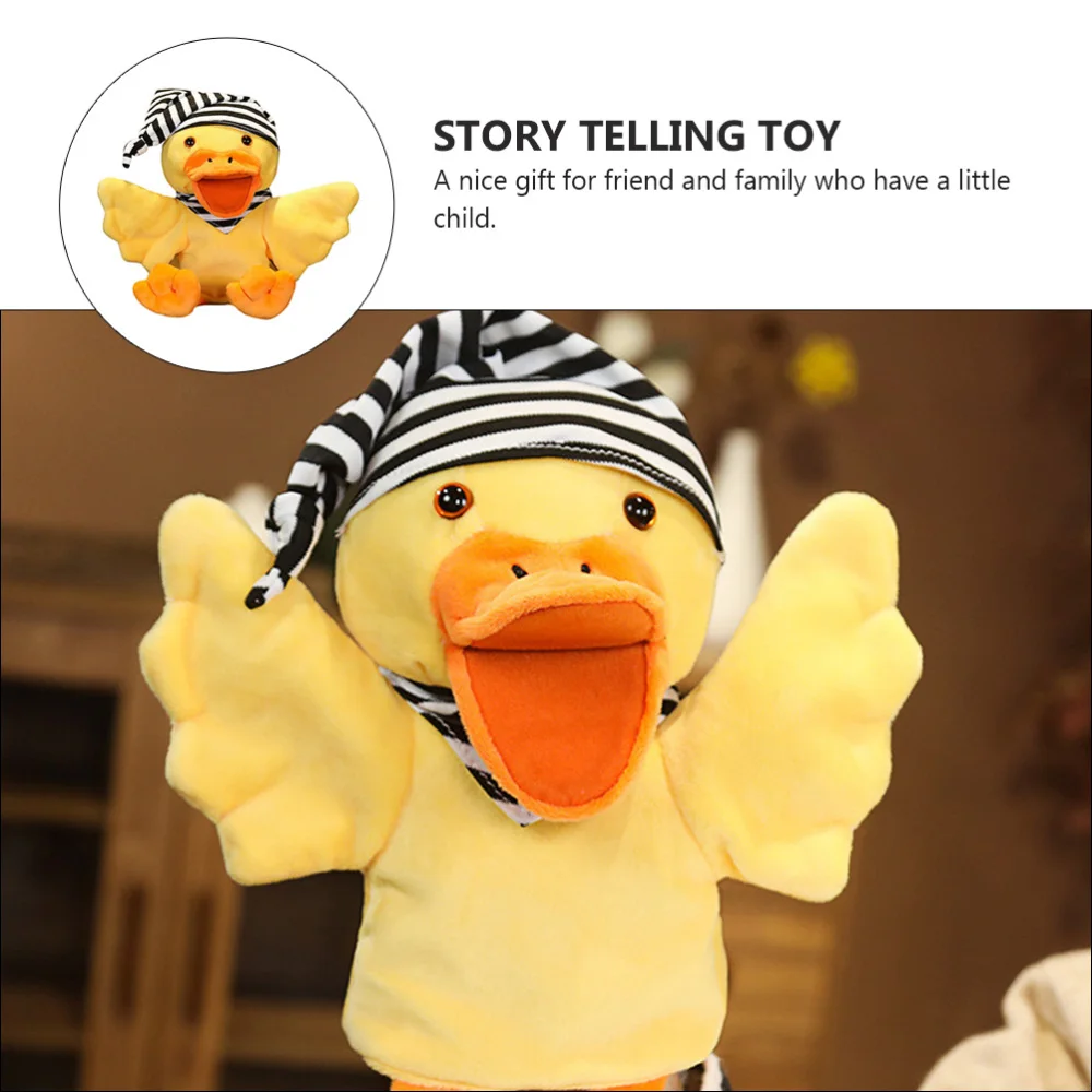 

1PC Duck Glove Cloth Doll Storytelling Prop Funny Parent-child Doll (Yellow)
