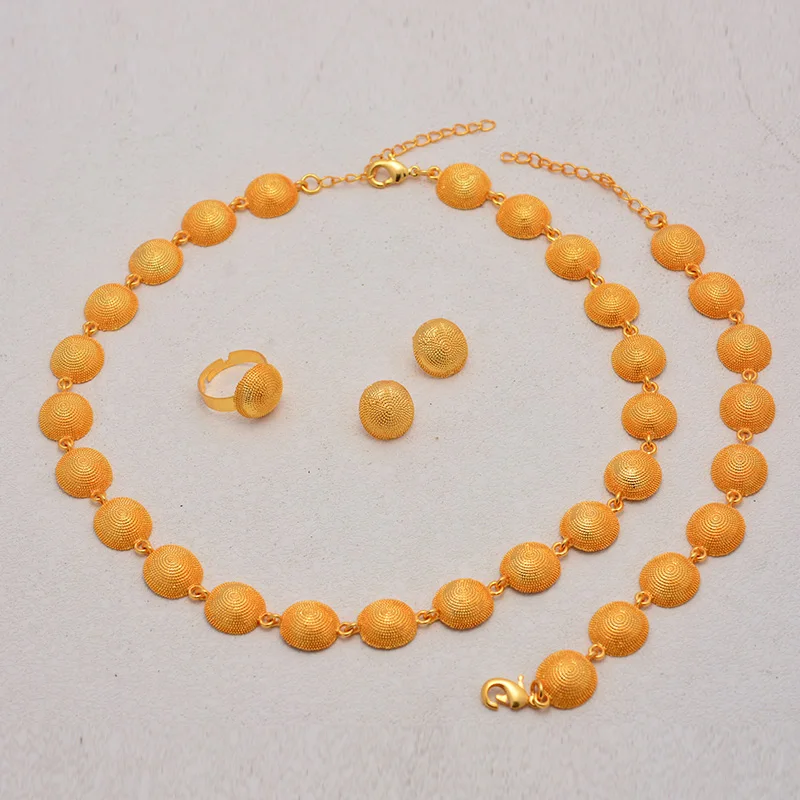 Нигерийское свадебное Свадебное Ожерелье Кольцо Серьги Браслет | Украшения и