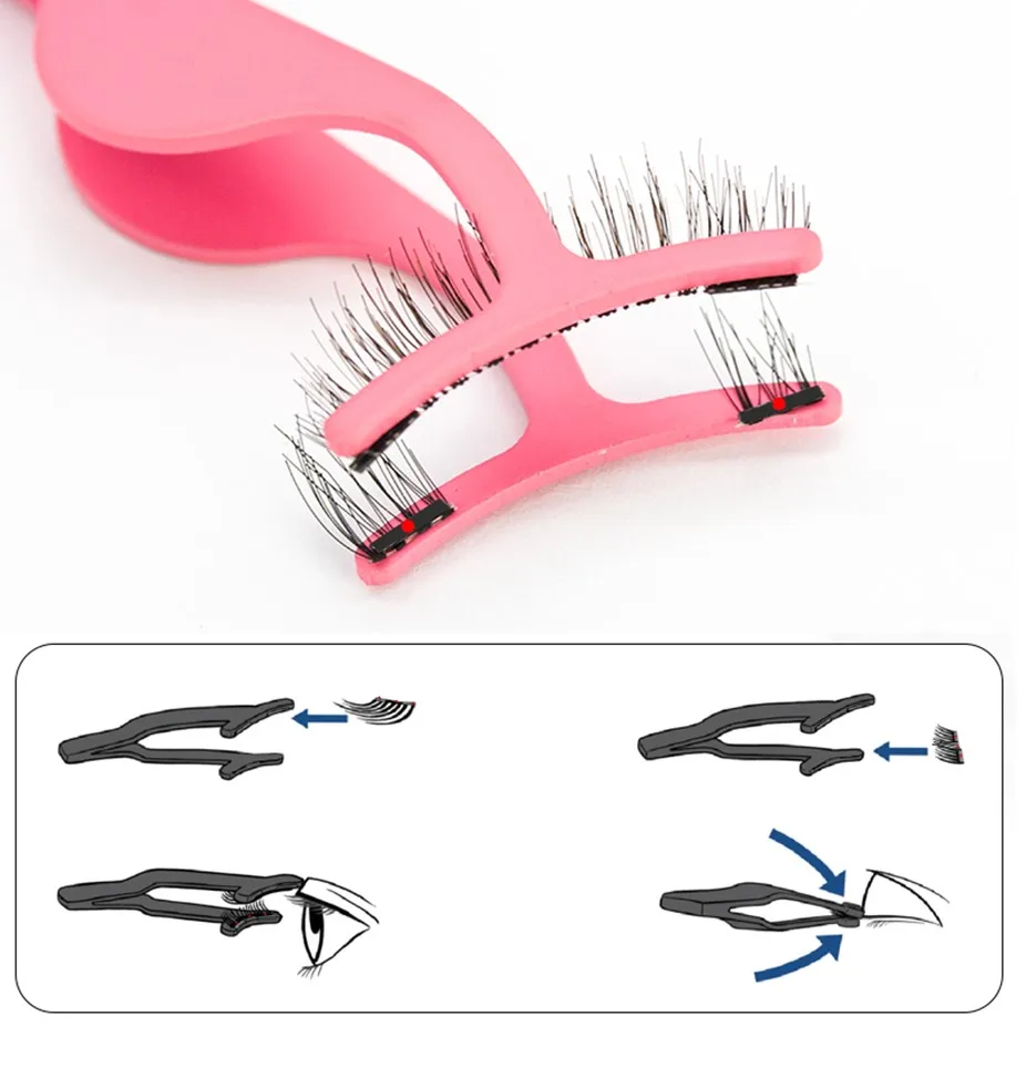 4 магнитных ресницы для наращивания натуральные накладные на магнитах